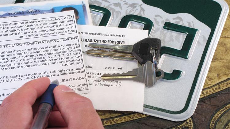 Plates and documents to register a car at the DMV